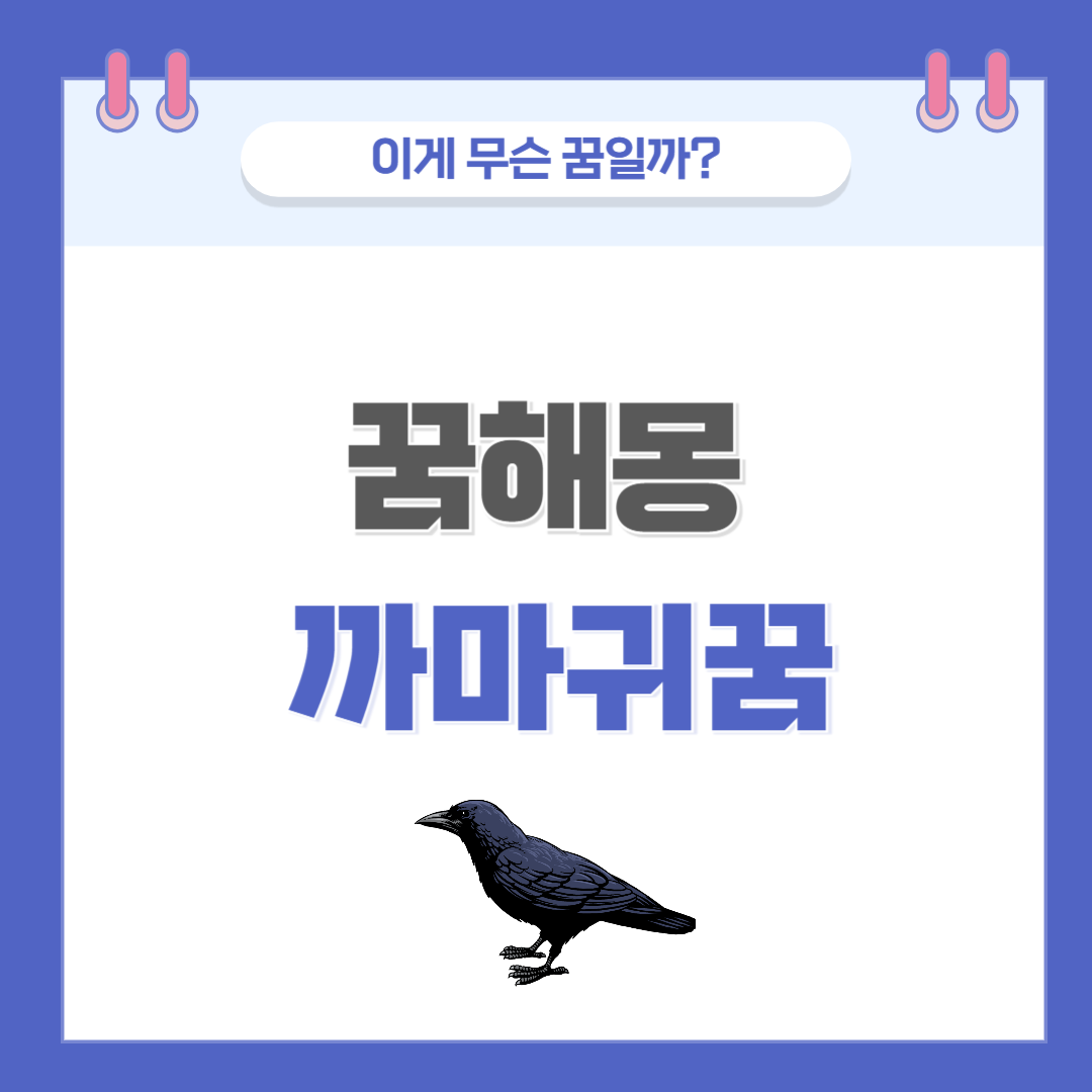 [꿈해몽] 까마귀 나오는 꿈 의미와 해석
