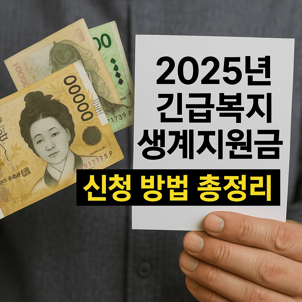 2025년 긴급복지 생계지원금 신청 방법과 금액 총정리
