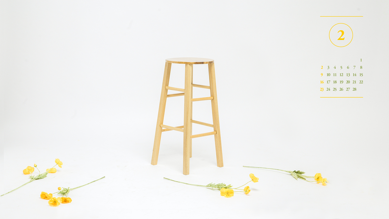 08 원목 스툴의자 A - 2025년2월 노트북배경화면