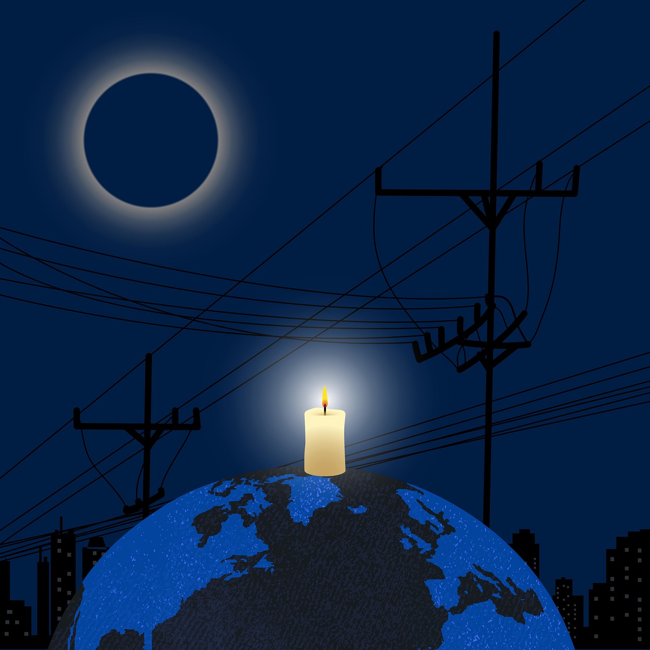 지구가 아파서 생기는 정전