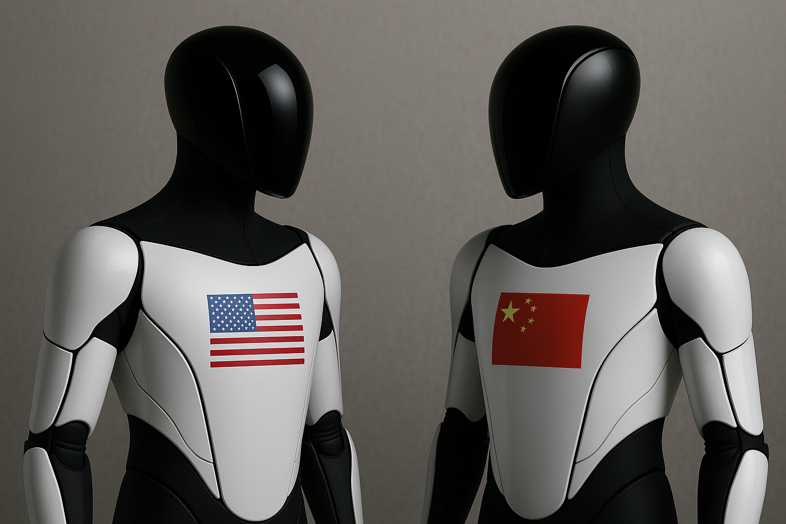 미국과 중국 휴먼로이드가 마주 보고 있음