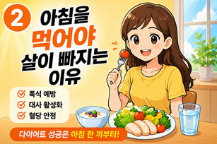 아침을 먹어야 살이 빠지는 이유