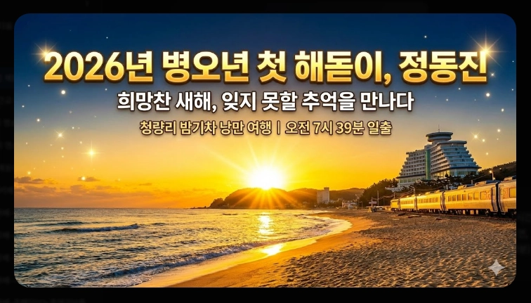 정동진 해돋이 2026 병오년 시간부터 예약까지 완벽 가이드