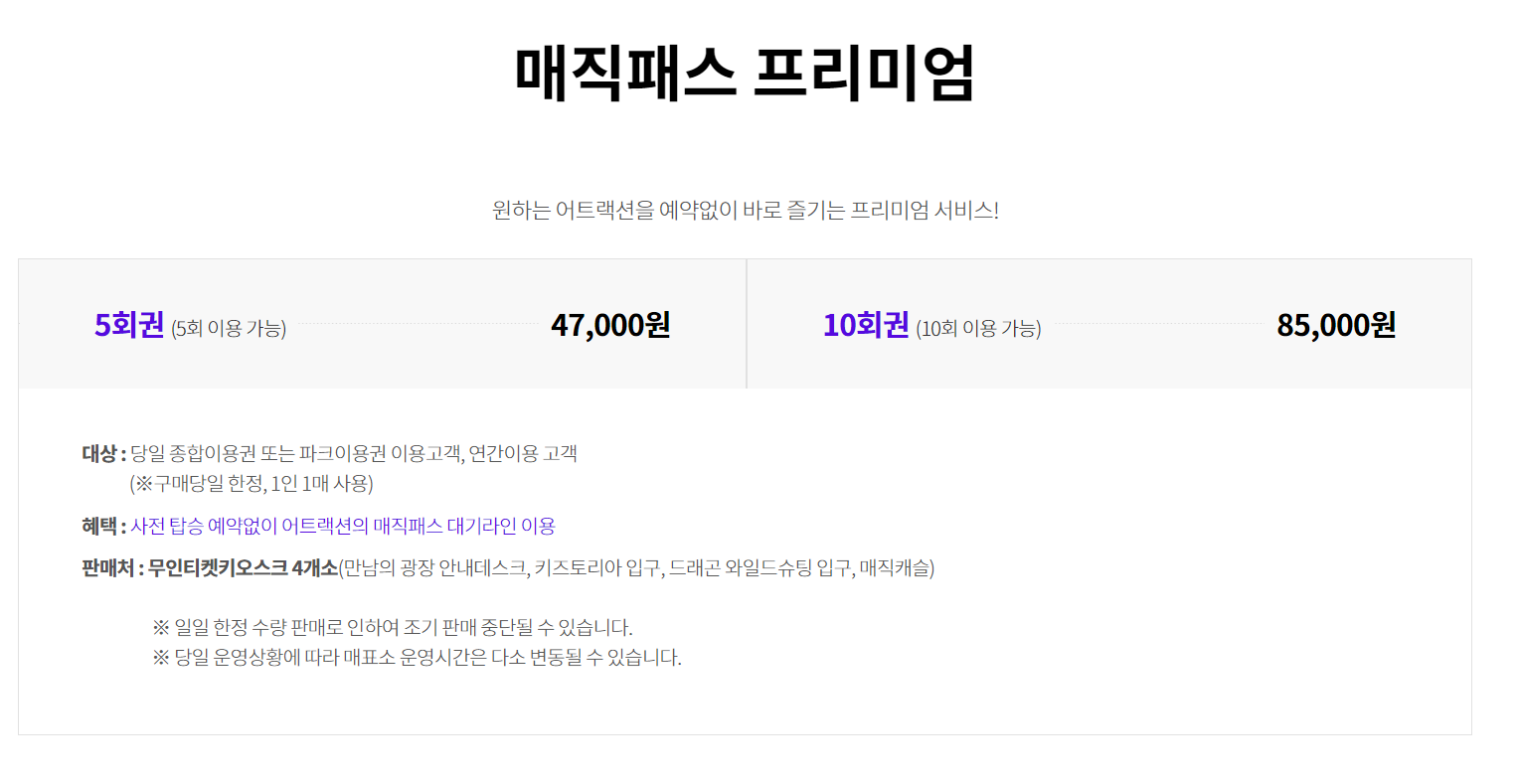 롯데월드 매직패스