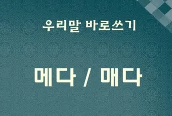 몸에 배다 베다 구분과 올바른 사용_20