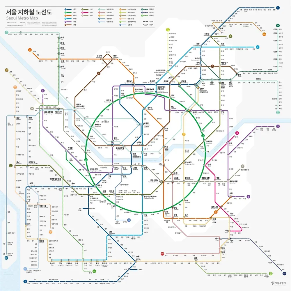 서울 지하철 노선도 크게보기 2025년 최신버전_1
