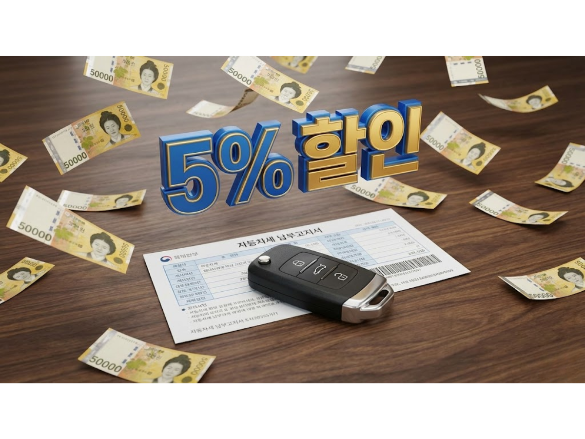 2026년 자동차세 연납 신청방법, 1분 만에 5% 할인받고 카드 캐시백까지 챙기는 법