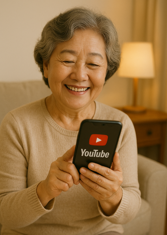유튜브 이용중인 시니어