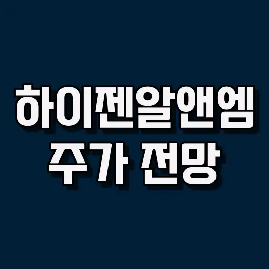 하이젠알앤엠 주가 전망