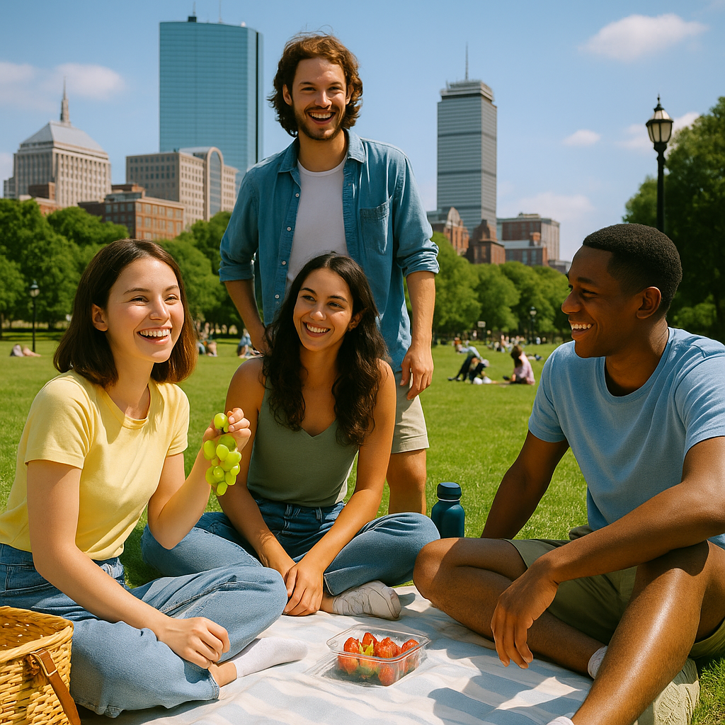 보스턴 공원에서 여름을!