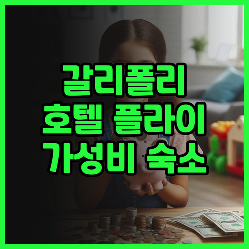 갈리폴리 호텔 플라이 후기 가성비 숙..