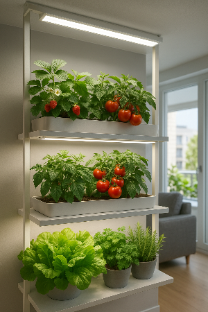 아파트 실내 농업에 사용되는 기본 기술 정리