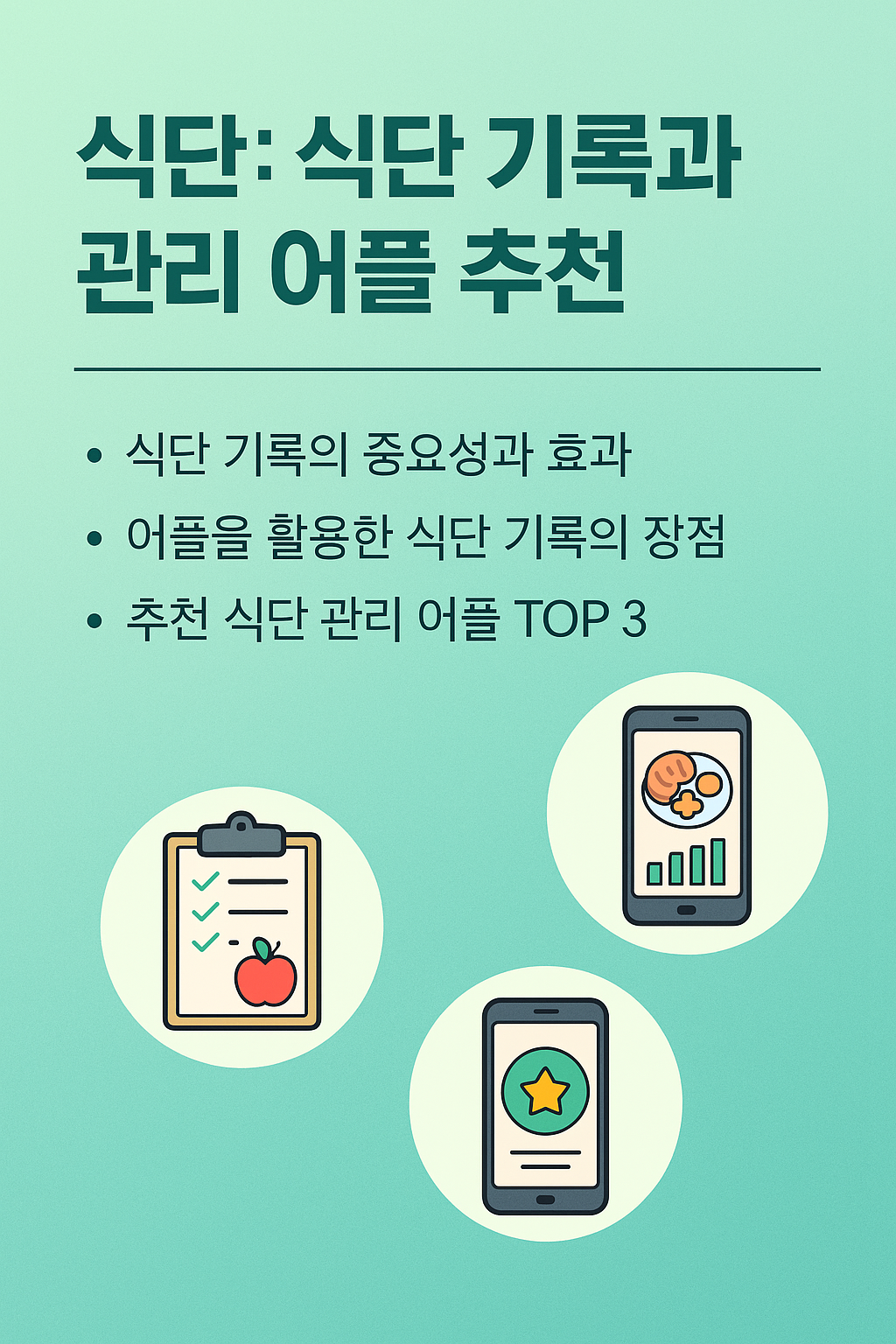 식단 기록과 관리 어플 추천