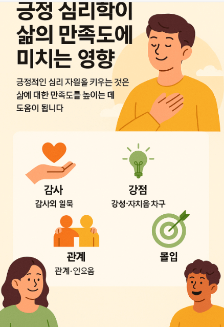긍정 심리학이 삶의 만족도에 미치는 영향