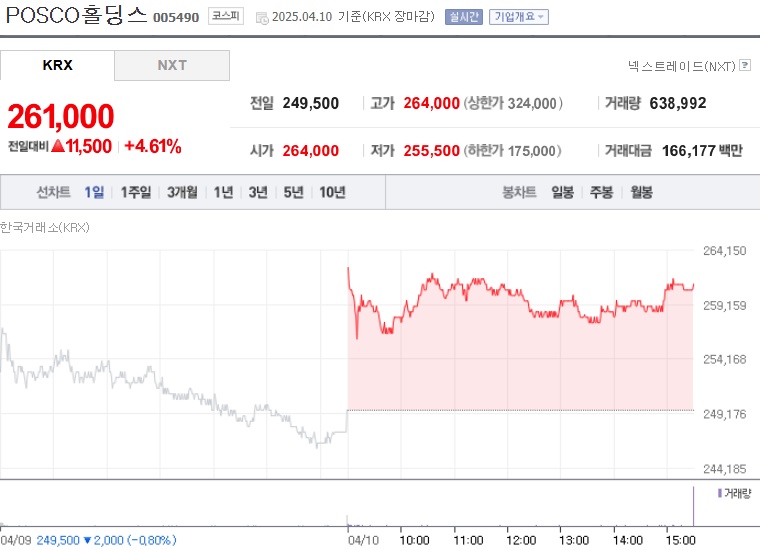 POSCO홀딩스 주가 (0410)