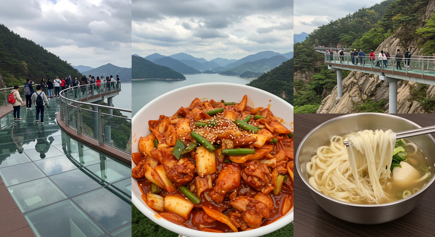 춘천 소양강 스카이워크와 닭갈비