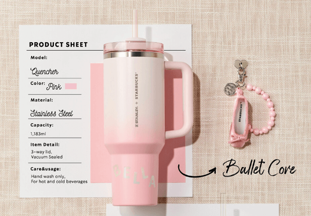 스타벅스 스탠리 대용량 텀블러 핑크