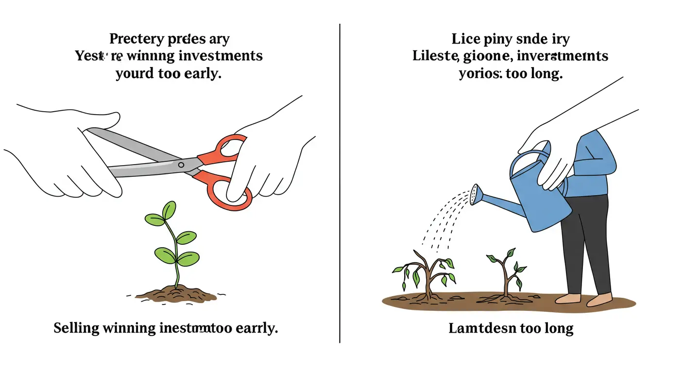 작은 이익은 서둘러 실현하고 큰 손실은 방치하게 만드는 손실 회피 심리의 오류