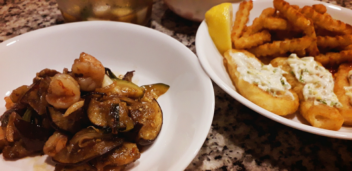 굴소스-새우호박가지볶음