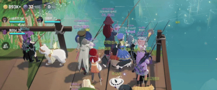 마비노기 모바일 낚시 장면