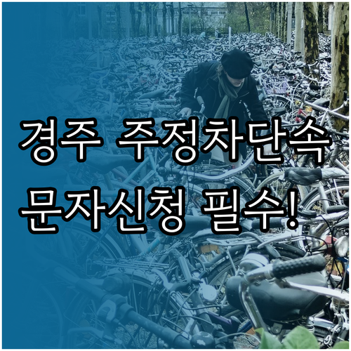 경주시 주정차단속알림 문자 서비스 신..