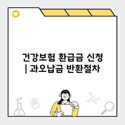 건강보험료 환급금 조회 신청하기