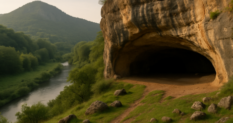문명 이전의 인간이 살던 동굴의 모습
