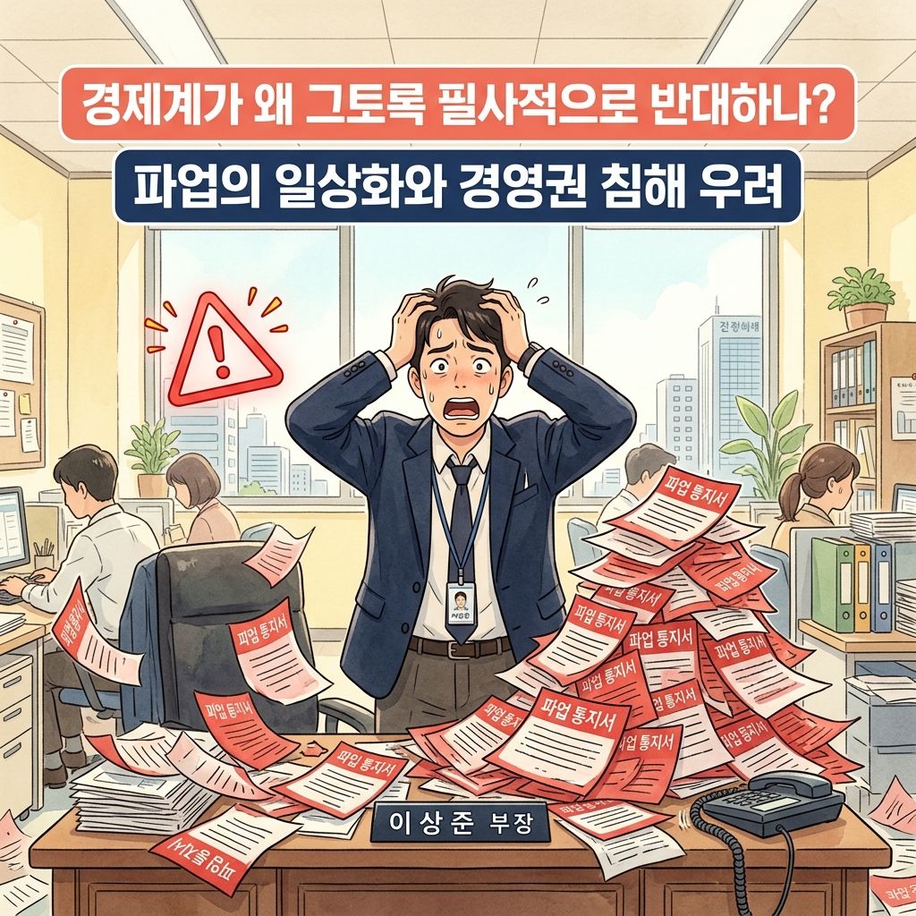 노란봉투법 경영계 반대 입장 파업 일상화 경영권 침해