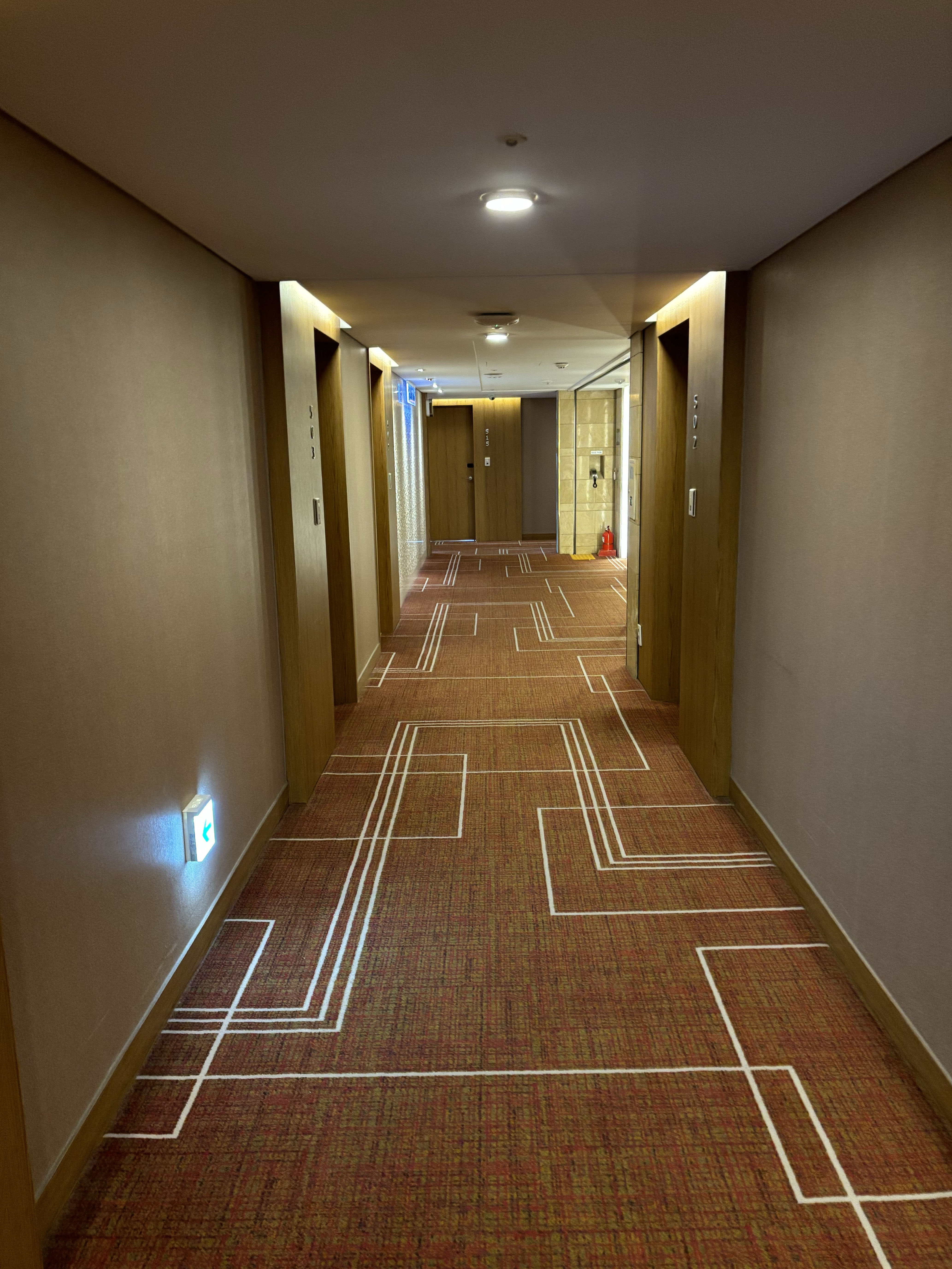 호텔국고 복도의 모습