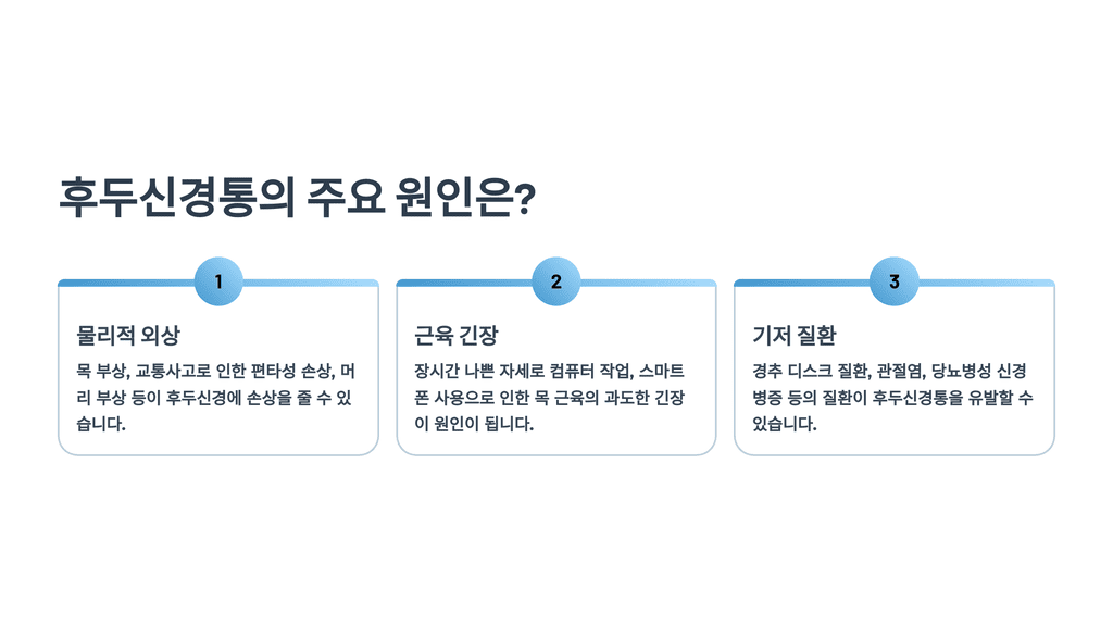 후두신경통의 주요 원인은?