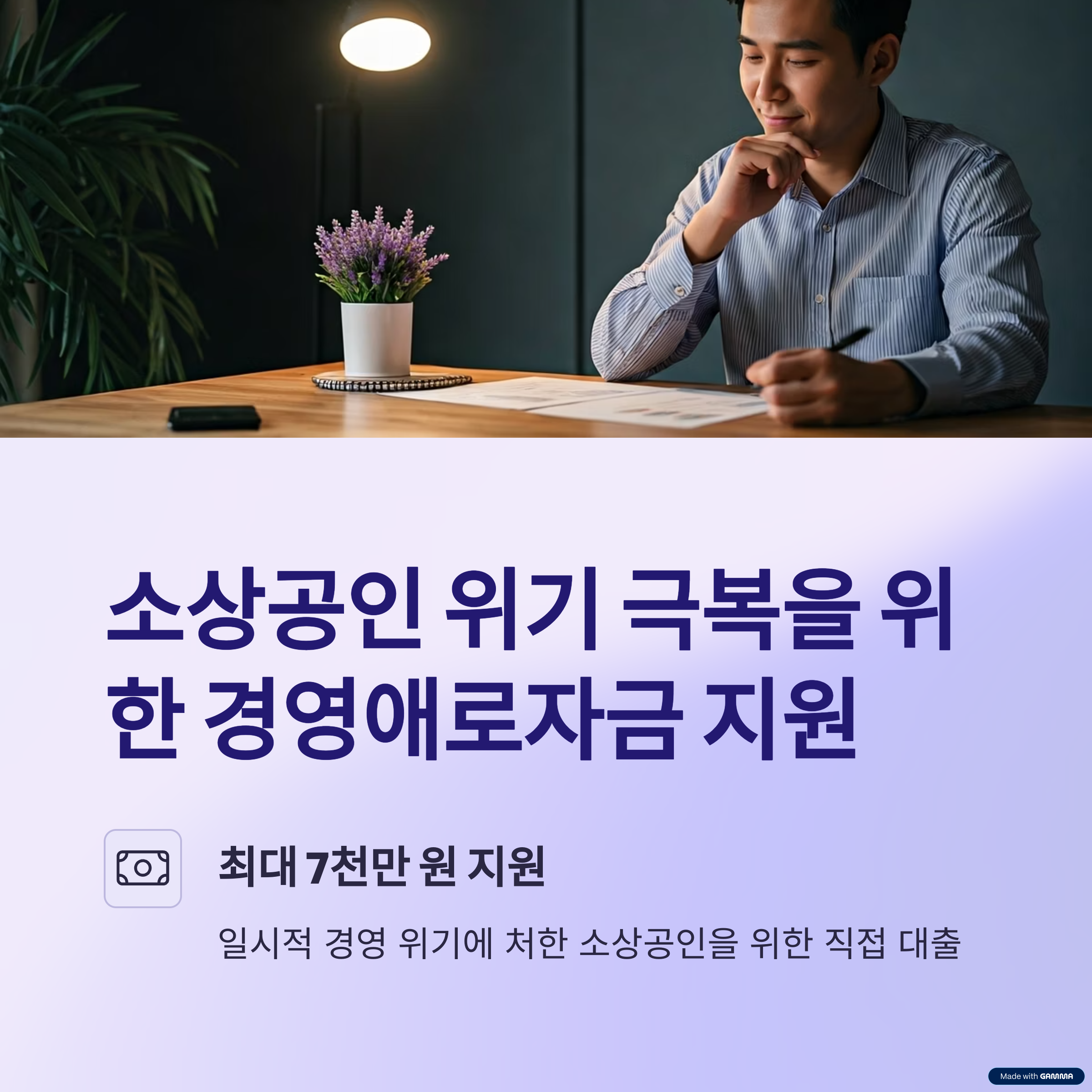 일시적 경영애로자금 지원