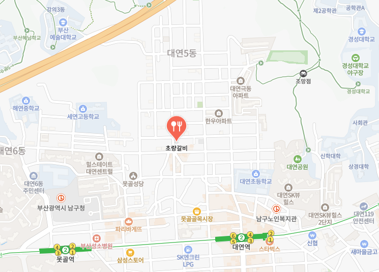 부산 초량갈비 위치 지도, 생생정보 맛집 돼지갈비 7000원 가는 길