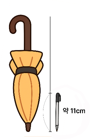 길이 어림하기: 물건을 이용한 어림.