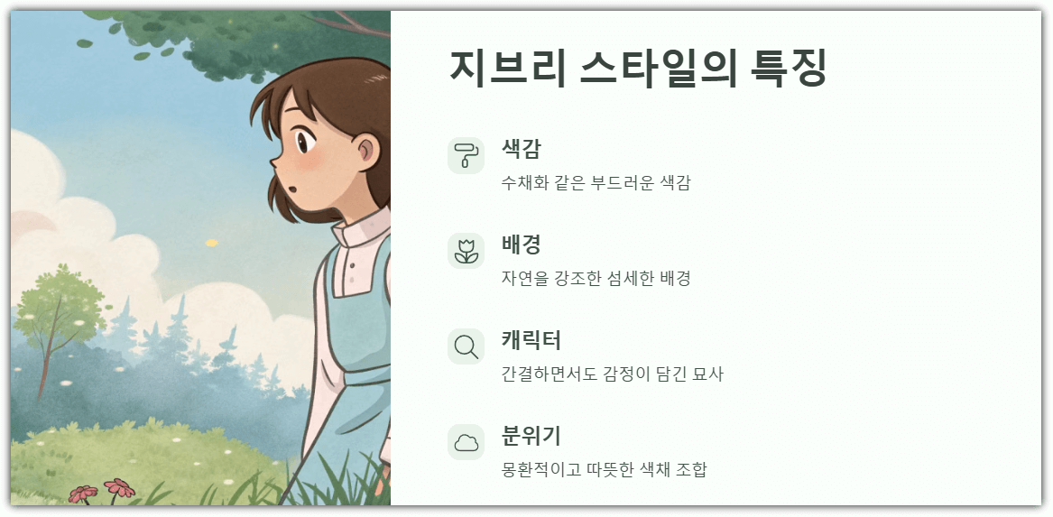 지브리 스타일의 특징