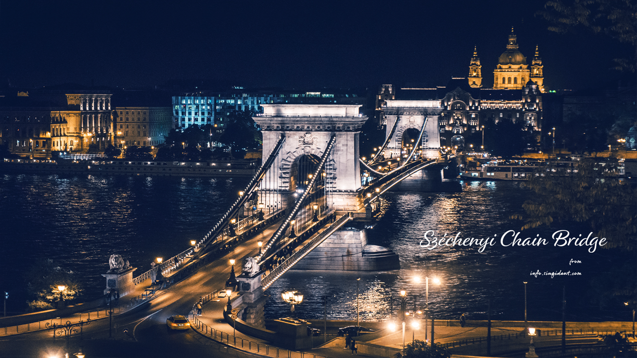10 부다페스트 C - Sz&eacute;chenyi Chain Bridge 도시야경배경화면