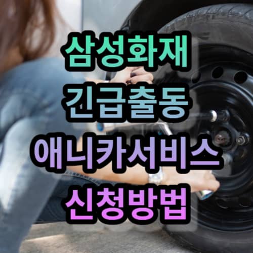 삼성화재 긴급출동 및 애니카서비스 신청방법
