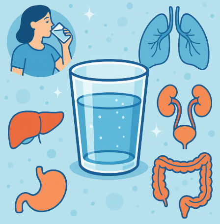 물을 많이 마시는 효과에 대한 사진