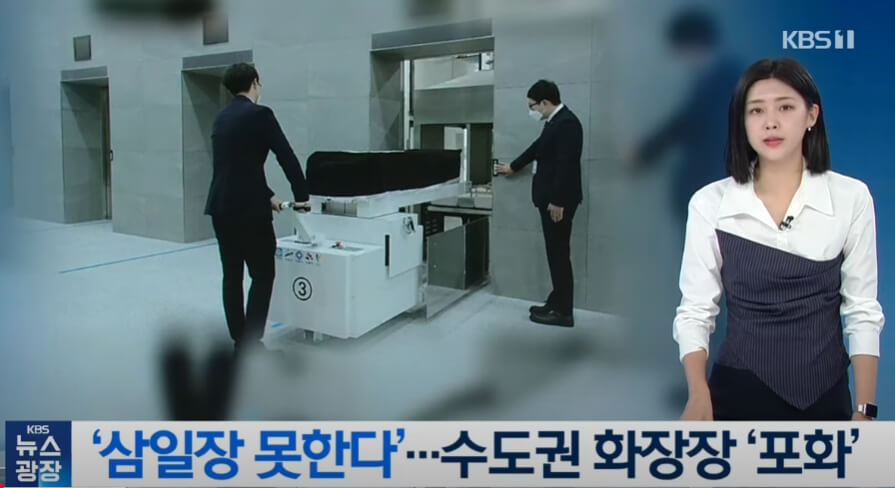 수도권 화장장 포화라는 뉴스