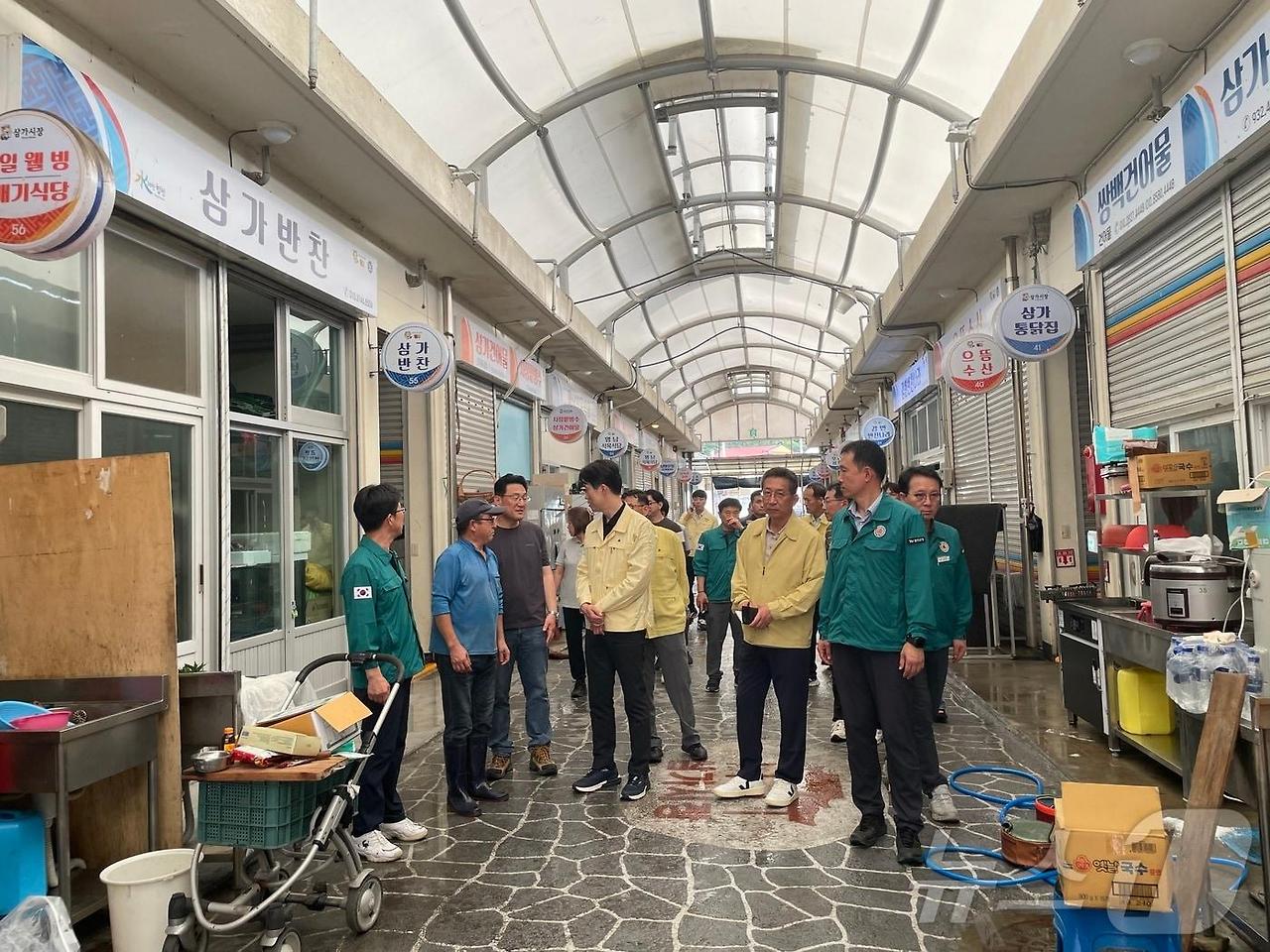 노용석 중소벤처기업부 차관 경남 합천 수해 피해 현장점검 사진