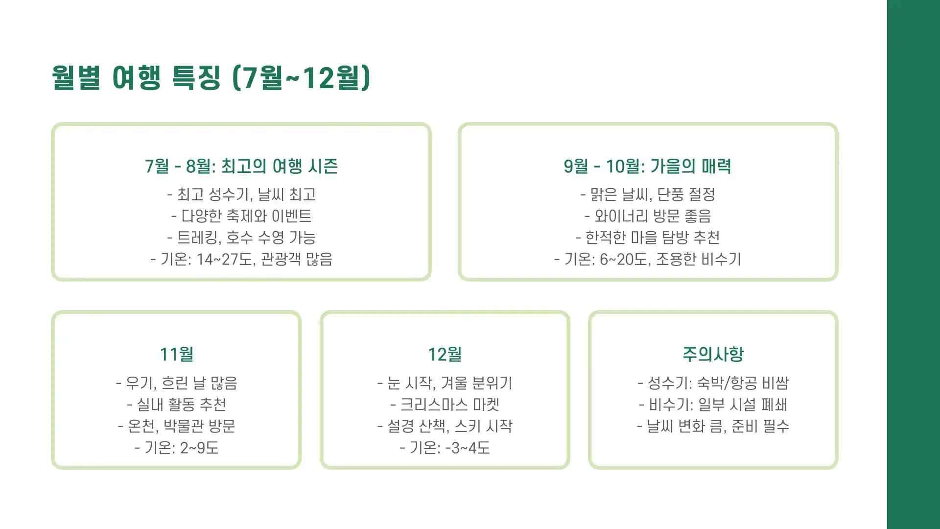 스위스 여행하기 좋은 계절