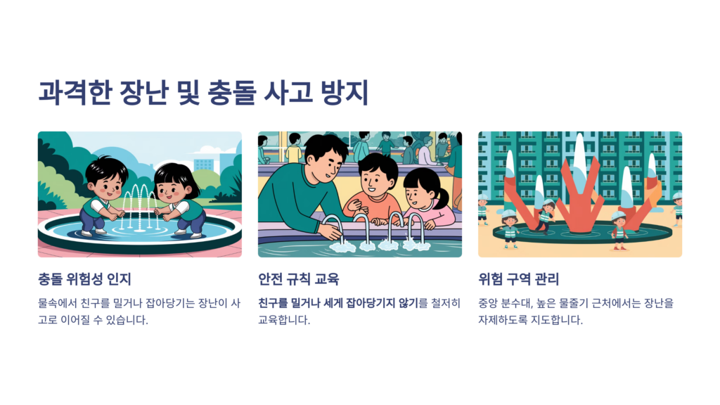 과격한 장난 및 충돌 사고 방지