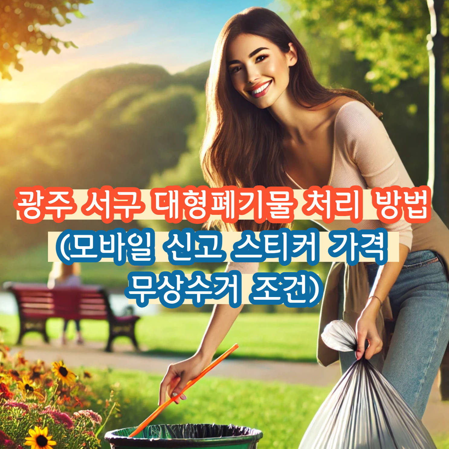 광주 서구 대형폐기물 처리 방법 가이드 (신청 절차 스티커 가격 무상수거)
