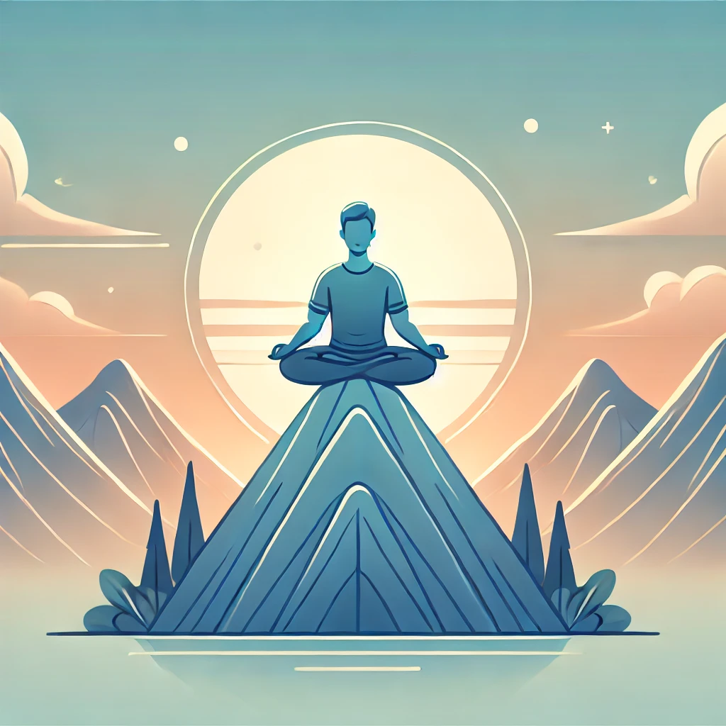 자아성찰을 위한 명상을 진행하는 모습