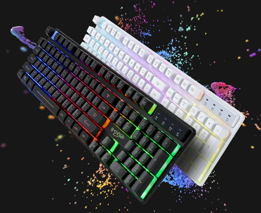 G-클리커 슈퍼 히어로 RGB 게이밍 키보드 마우스