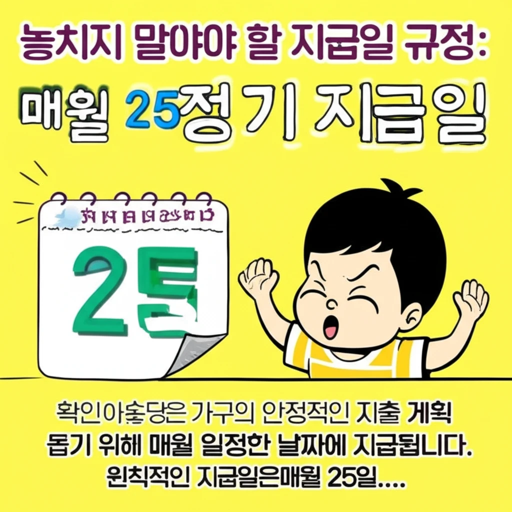 아동수당 2대 핵심 규정: 25일 지..