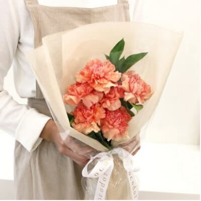 카네이션 생화 꽃다발