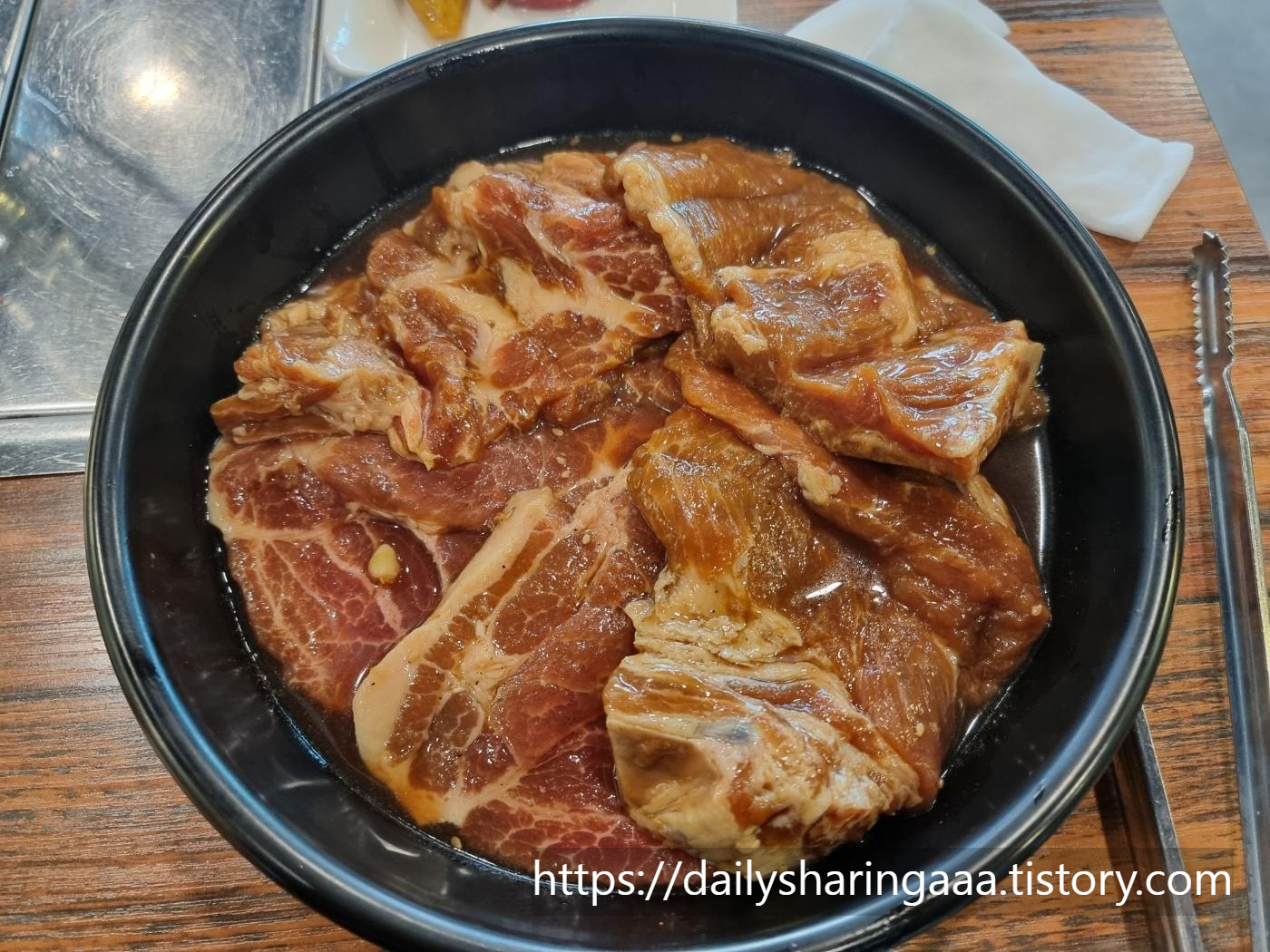 인천_신현동_태백참숯불갈비_돼지갈비3인분