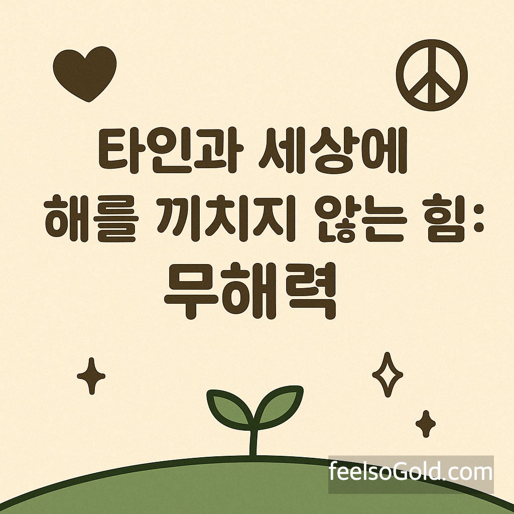 무해력 뜻, 라이프스타일 실천 가이드: 일상 속 작은 배려와 평화의 힘