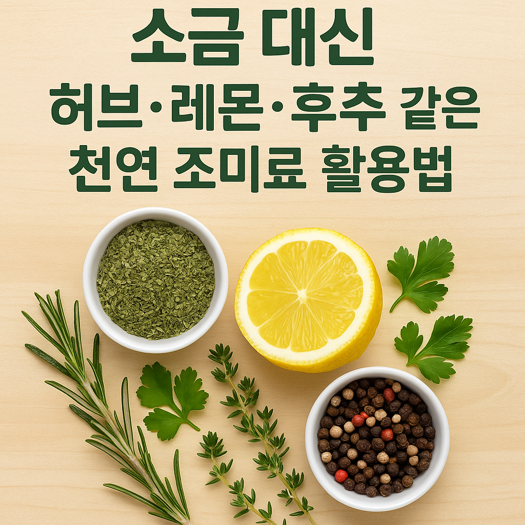소금 대신 허브·레몬·후추 같은 천연 조미료 활용법