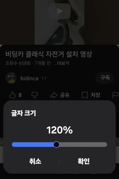 글자 크기 따로 조절